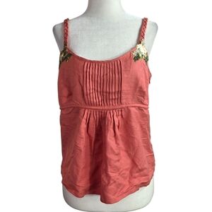 Eddie Rodriguez Linen braided straps Top with embellishments
